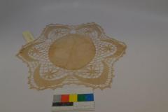 Manufactured linen oval with handmade 6" border