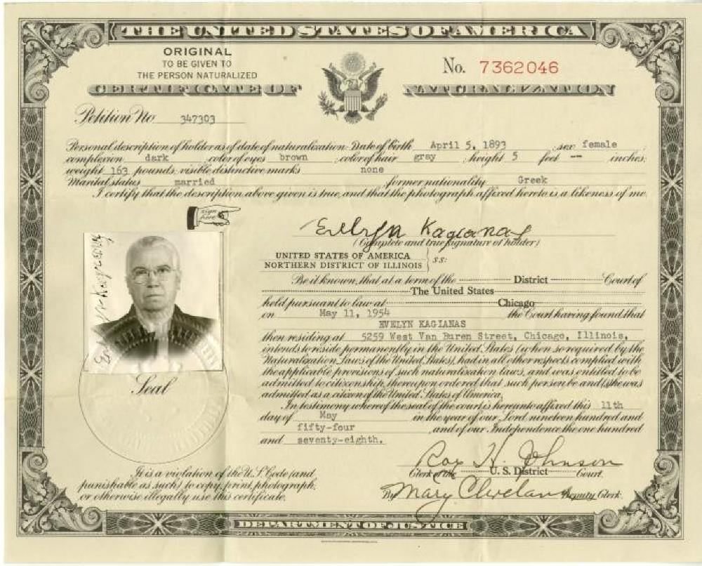 Certificate, Citizenship