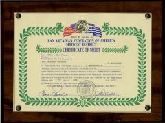 Certificate, Award