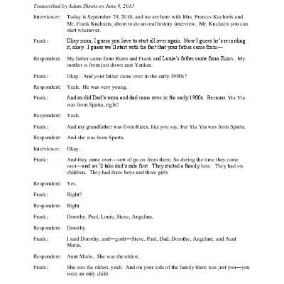 Oral History