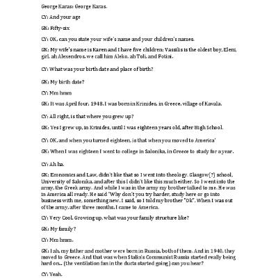 Oral History
