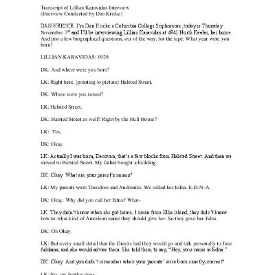 Oral History