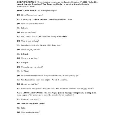Oral History