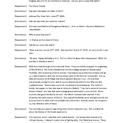 Oral History