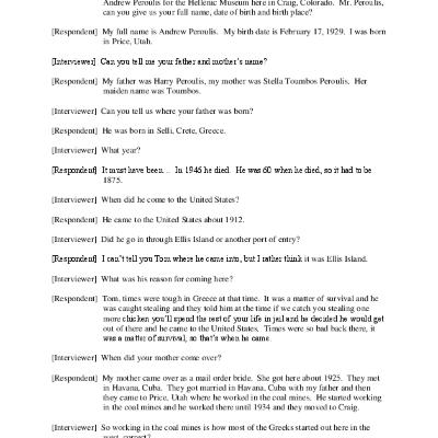 Oral History