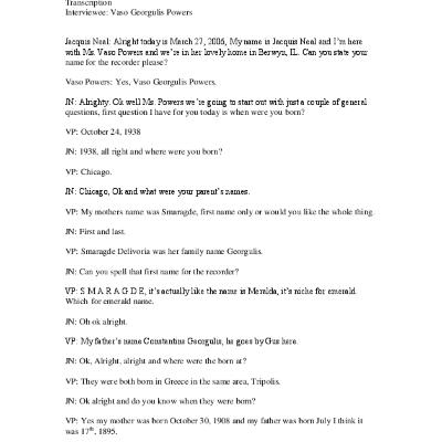 Oral History