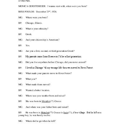 Oral History