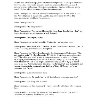 Oral History