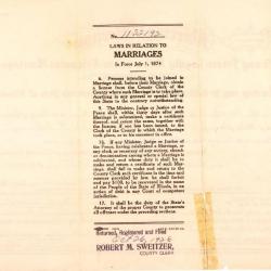 Certificate, Marriage